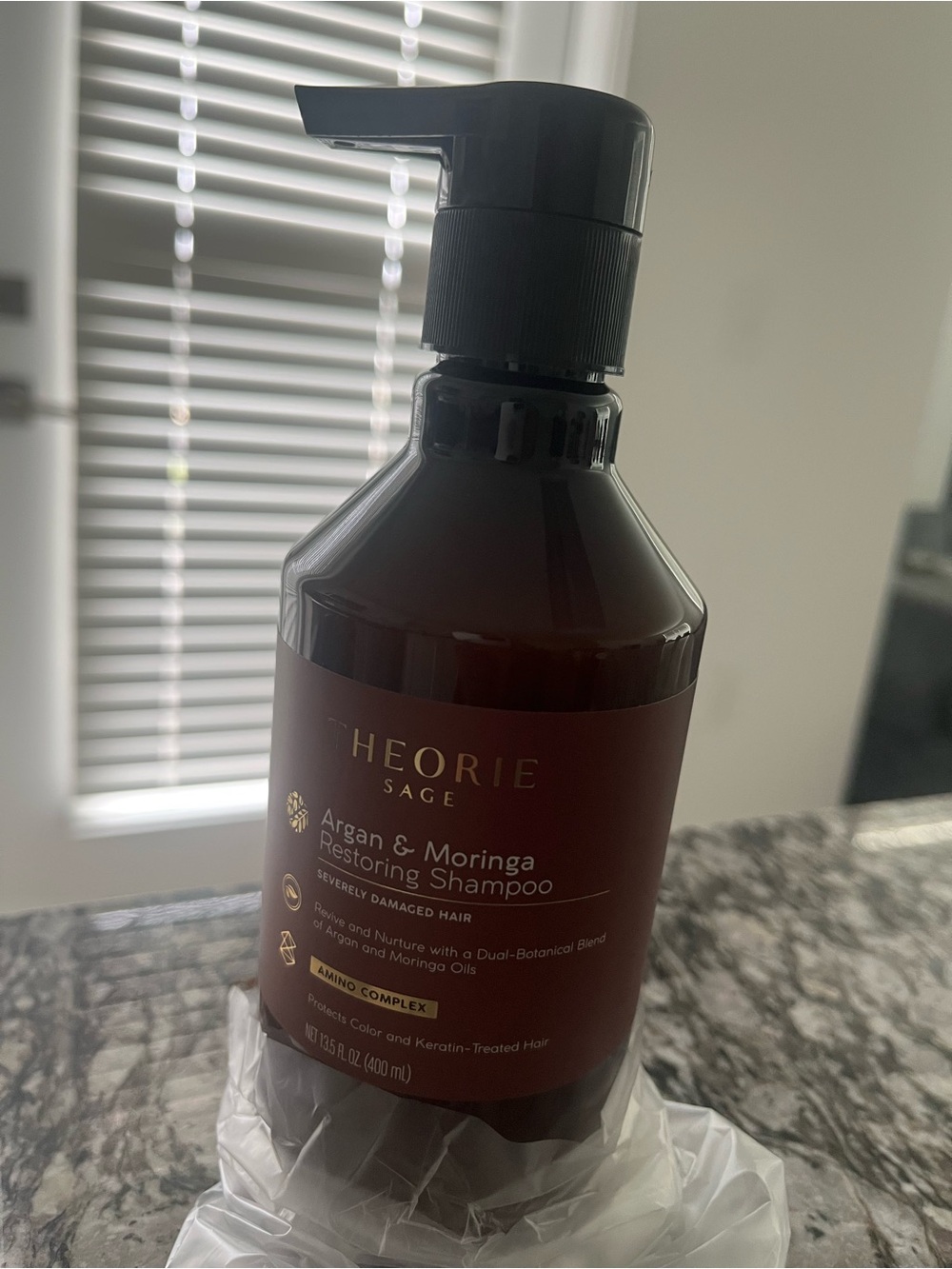 Heorie Sage Argan & Moringa Restoring Shampoo — Brown Bottle